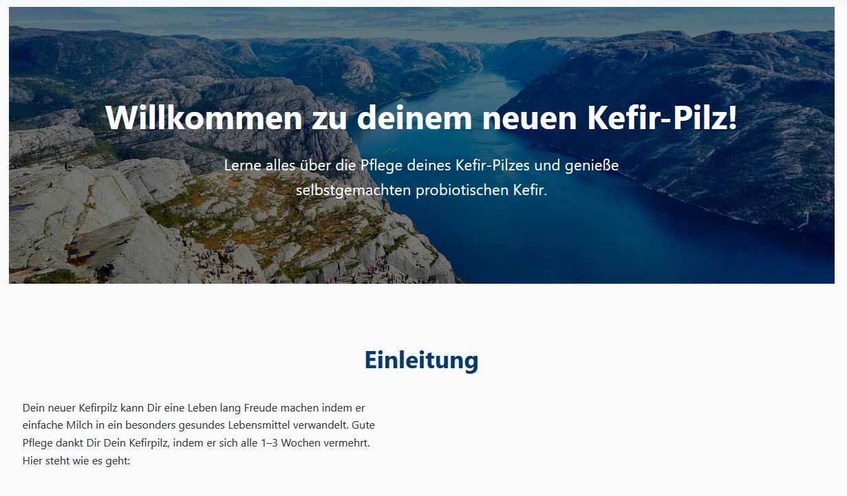 Kefir grains leaflet